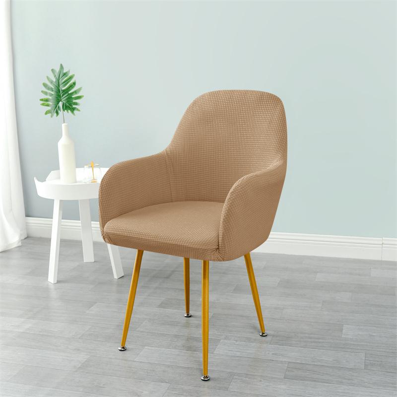 1 Peça Capa para Poltrona Alta em Lã Polar Repelente à Água Elástica Capa Slipcover para Assento de Poltrona de Jantar Cor Sólida Protetor de Cadeira em Spandex