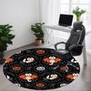 1pc Halloween Cats Office Round Area Rug, Under Office Chairs Bedroom Living Room Home Decor, Room Deco