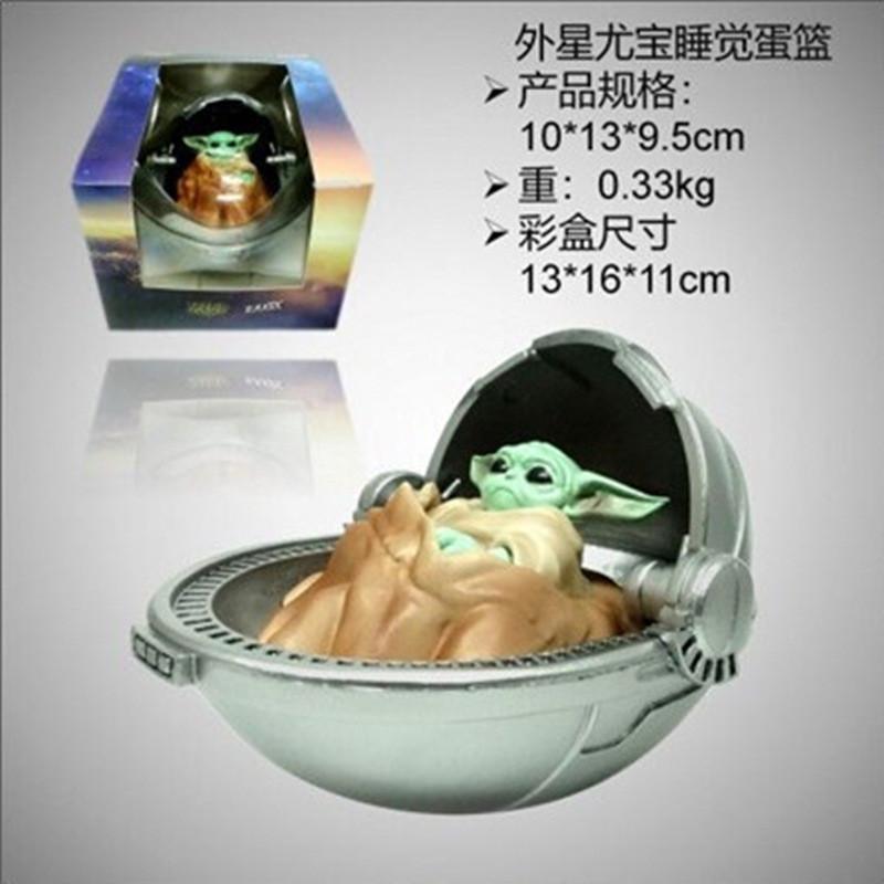 

Adorable Sleeping Baby Yoda Figurine Model Pvc Mandalorian Car Dashboard Ornament