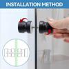 Aluminum Door Handles Double Sided Pull Sliding Shower Doors Knob  for Kinds Glass Doors