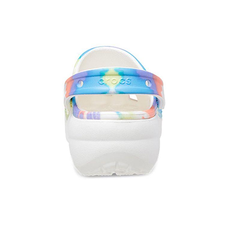 Crocs Classic Clog Lightweight Comfortable Sport Sandals Blue Orange Cloud Tie-Dye Print Women Sandals 207151-4KT