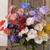 6 Heads Fake Flower with Buds Artificial Faux Plants Peony Artificial Flower  Wedding Decoration
