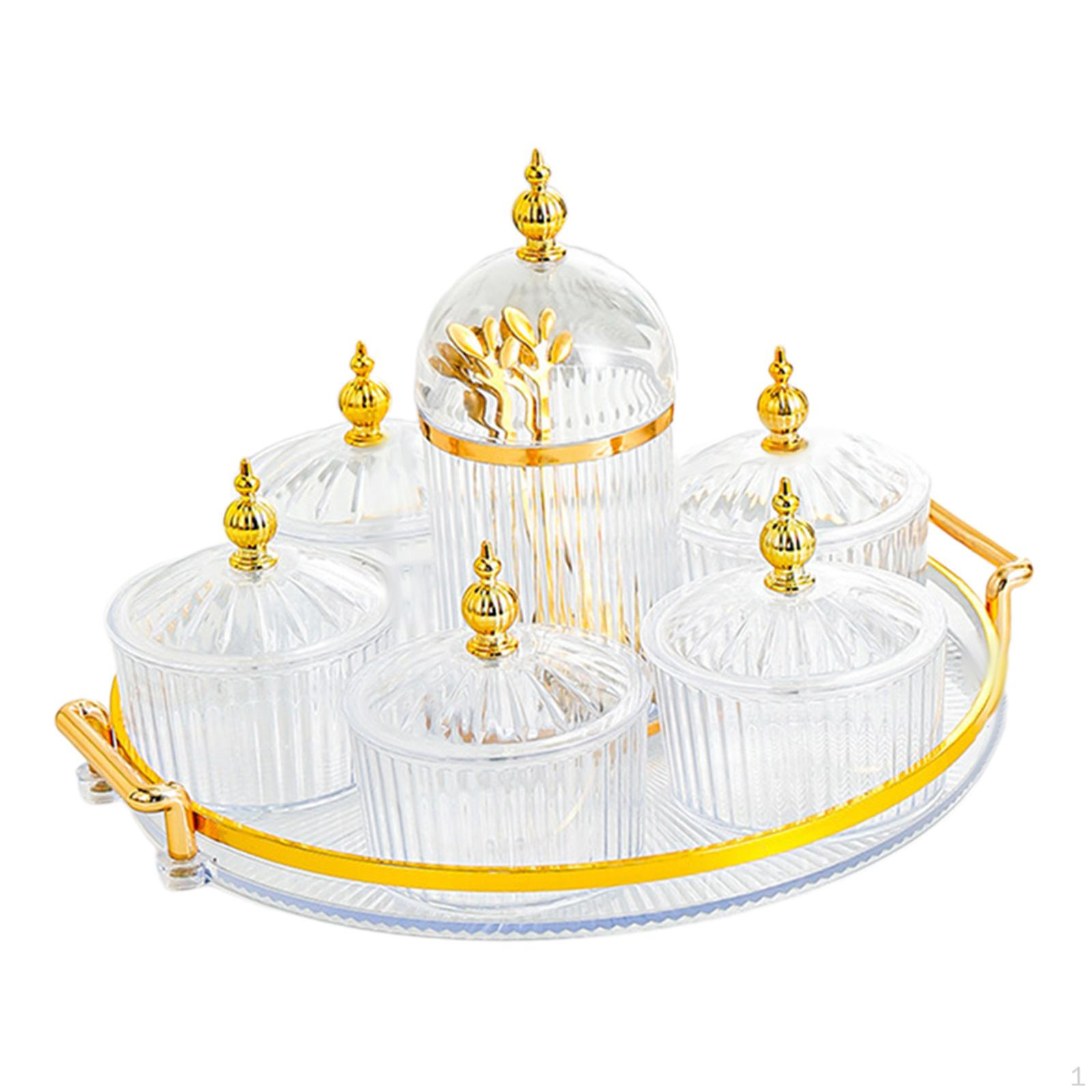 

Розділене піднос для сервірування Тарілка для сухофруктів Настільний декор Портативна банка з печивом Контейнер для горіхів для обіду чистий