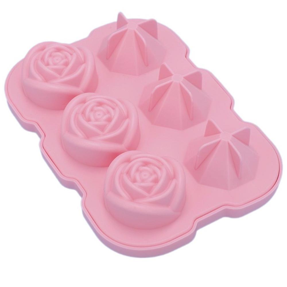 

Многоразовые силиконовые формы для льда Легко чистить Алмазная форма для льда Премиальные лотки для кубиков льда Вечеринка розовый