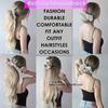 New Style Dotted Ribbon Large Braided Hair Ring Women's Adjustable Detachable Fabric Head Accessory