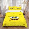 Spongebob Squarepants Print 3Pcs Bedding Setduvet Cover With 2 Bedropillowcase Home Birthday Gift