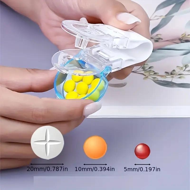 Portable Pill Dispenser & Splitter | Hygienic & Easy Medication Organizer for On-the-Go