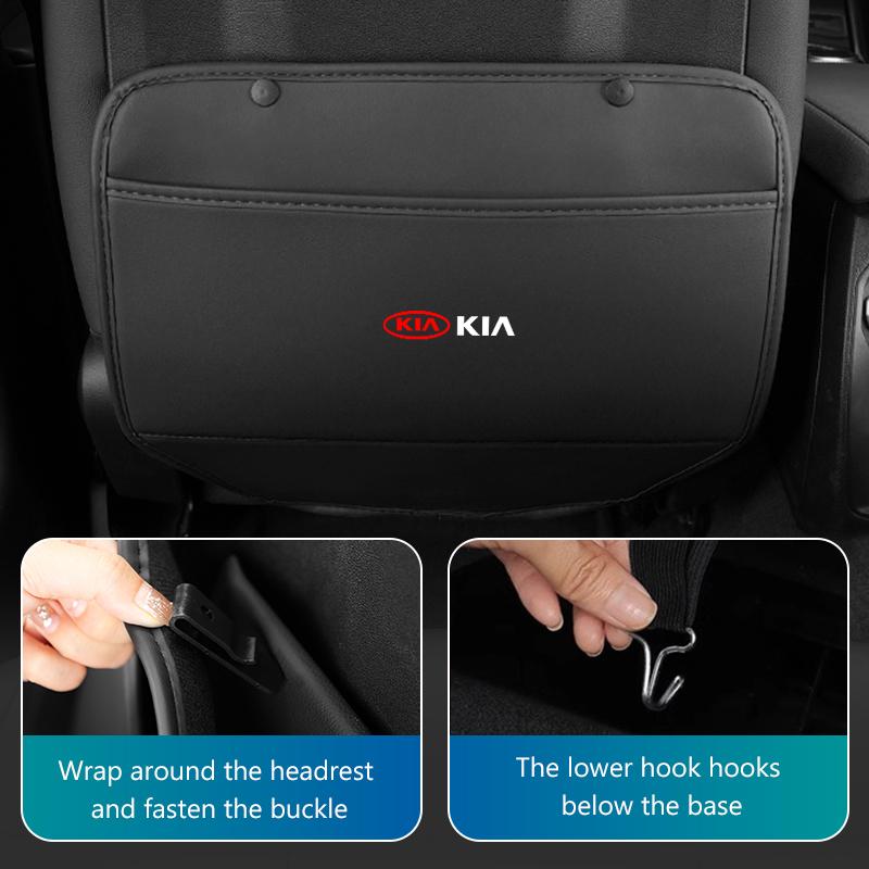 Car Logo Seat Back Protection Mat Prevent Anti Kick Pad Auto Accessories For KIA Cerato Soul Venga Forte Spectra Sedona Niro