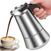 Cafeteira Expresso de Fogão Versátil Aço Inoxidável Cafeteira Moka Economizadora de Tempo Clássica Fogões de Indução para Uso Doméstico