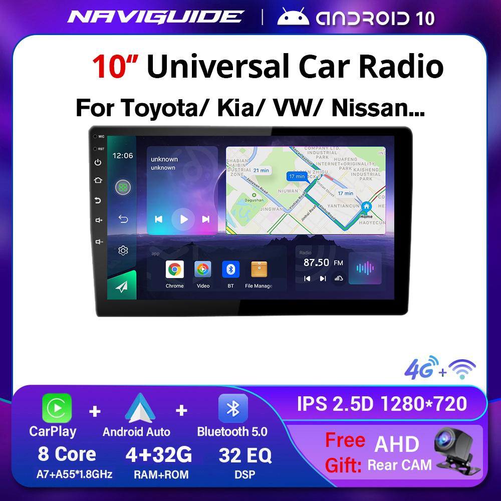 2Din 9/10 Inch Android System Universal Car Radio For Toyota Honda VW Nissan Kia Hyundai Carplay GPS BT Multimedia Player NO DVD