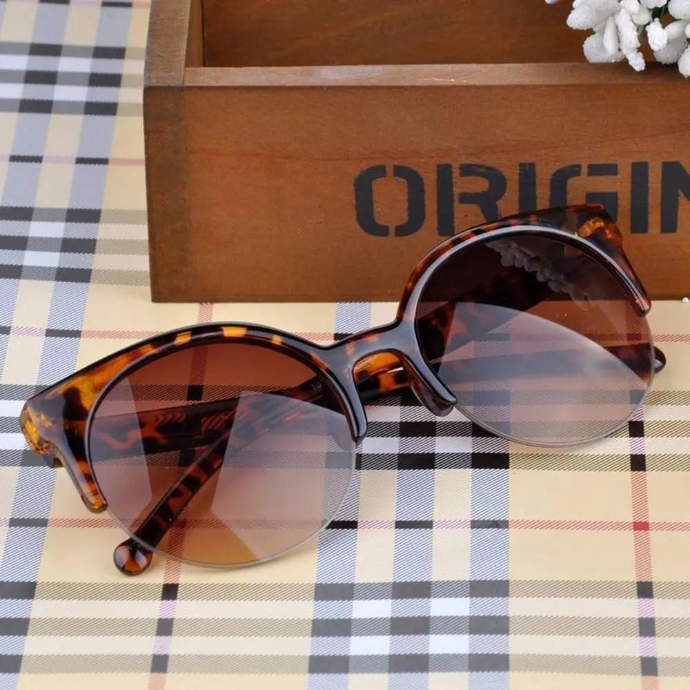 

Retro Vintage Cat Eye Sunglasses Half Frame Sunglasses Women Sun Glasses Anti-UV Sunglasses Female Travel Party Glasses 2024 New Other леопардовий