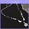 Stylish And Elegant Titanium Steel Necklace Featuring Geometric Thorns And Lucky Star Pendant