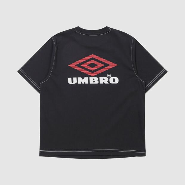 UMBRO Crispy Taslan Logo Short Sleeve T-Shirt Black Ur224Crs59 (B Type)