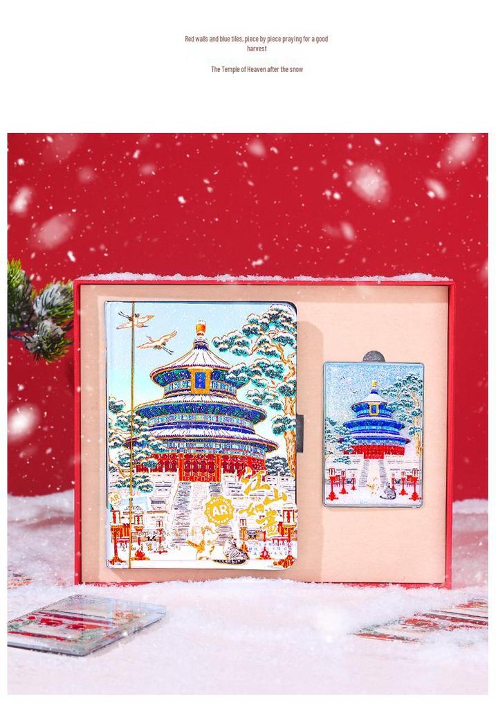 Forbidden City & Summer Palace Journal Set with Temple of Heaven Sand Magnets - Chinese Souvenir Gift