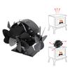 Wood Burning Stove Fan Efficient Airflow 18 Blades Aluminum Stove Fan Energy Saving Protective Cover with Handle for Fireplace