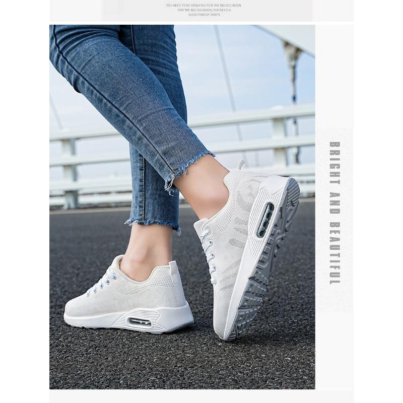 Весна Новые Дышащие Спортивные и Повседневные Туфли из Сетки Flyknit Корейское Издание — фото 9