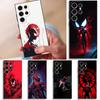 Funda Phone Cover Case for Samsung Galaxy S26 S24 Plus S20 Note 20 Ultra 8 9 10 S25 Ultra S23 S10 S9 S21 FE Marvel Black Red