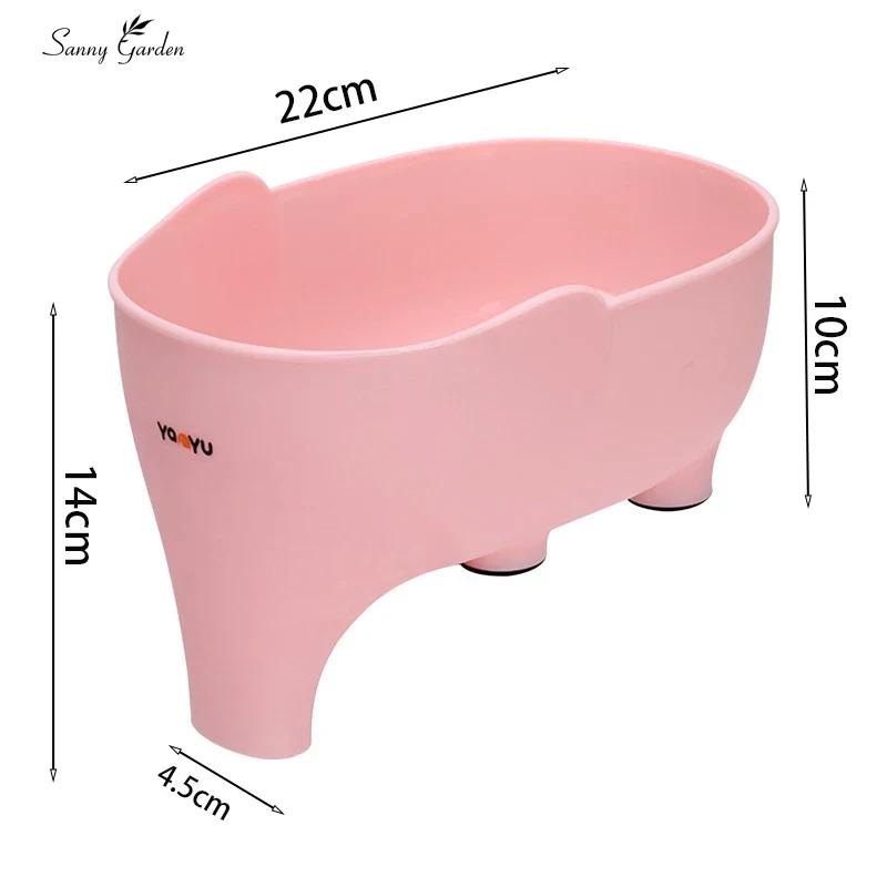 

Elephant Drain Basket Multi-purpose Kitchen Storage Drain Basket Household Fruit and Vegetable-Basket Plastic Drain Baskets