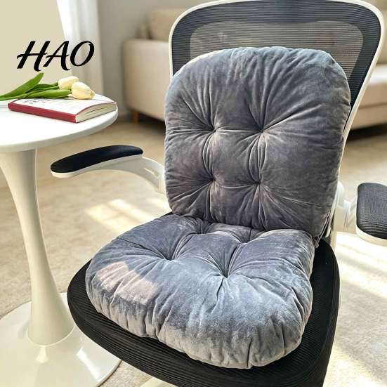 Full Support Seat Set Chair Cushion with Back Support, Plush Desk Soft for Hard Chairs Ties, Non-slip Office Pad Dining And Gaming Long Sitting