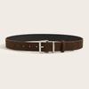 Trendy Pin Buckle Waistband Maillard Style Business Waist Strap Suede Leather Wide Belt  Gifts