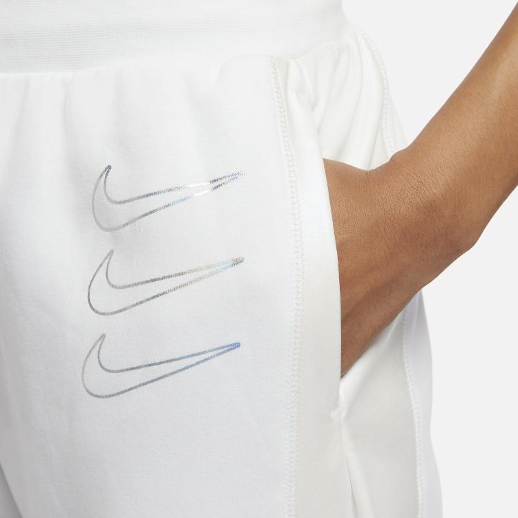 Nike Casual Cuffed Fleece Lined Knitted Fabric Pants Sweatpants Women's White DD5130-100
