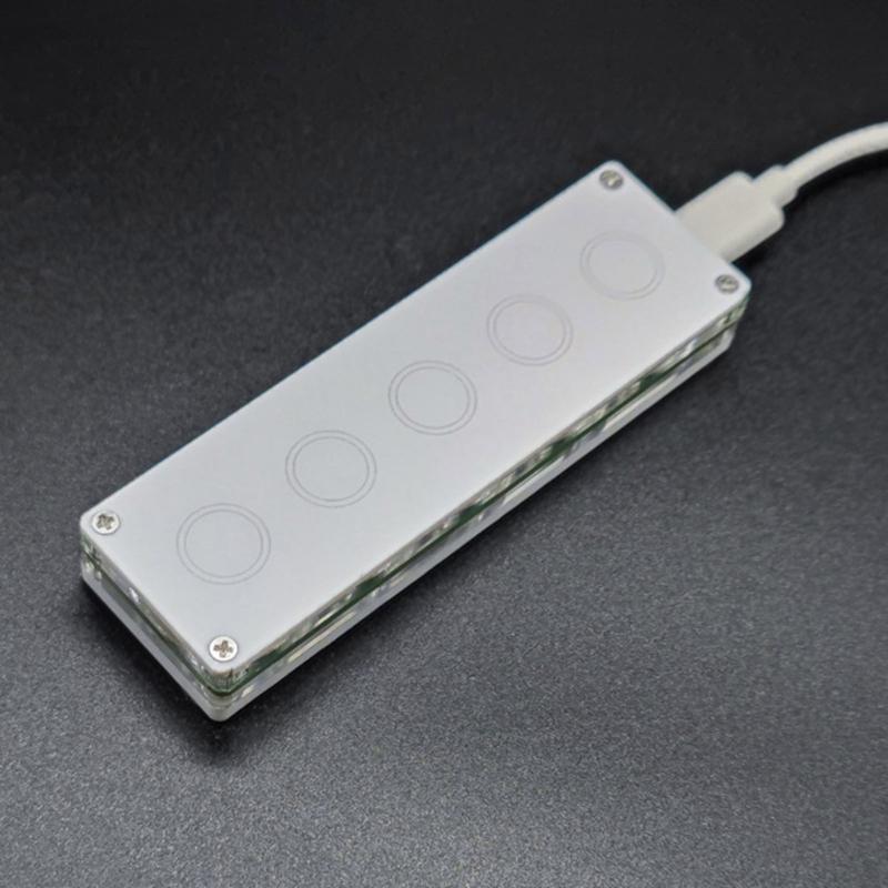 5-Key Mini Keyboard Programmable Macro Keyboard Touchable Multimedia Control Mechanical Keyboard Easy QWASD