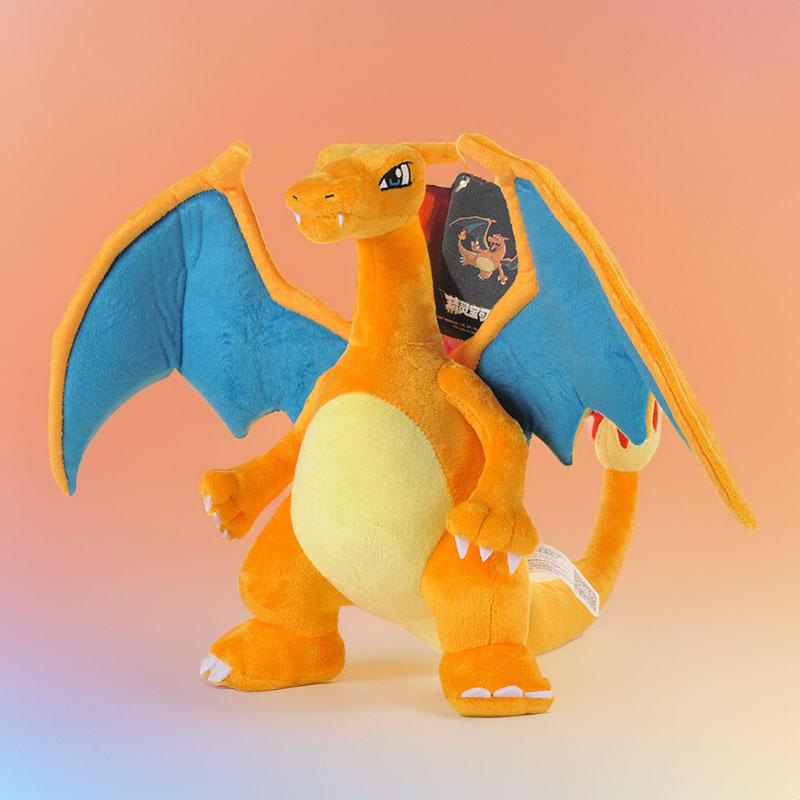 Kawaii Charizard Stuffed Toys Cartoon&Cute Firedragon Plush Dolls Throw Pillow Birthday Gift For Kids Friends Boys