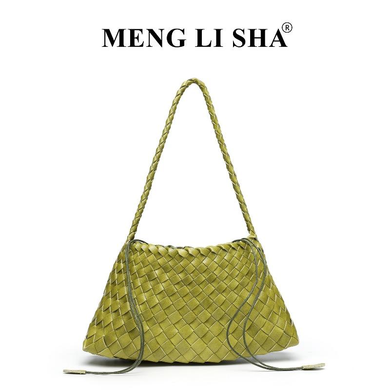 Handgewebte Tasche Retro Tragbarer Gemüsekorb Tasche Vielseitig Achsel Schulter Mutter und Kind Tasche