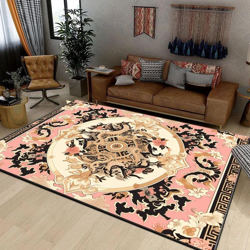 Dragon Pattern Luxury Carpet Anti -slip Mechanical Washable Rugs for Living Room Area Rug Door Mat Bedroom Decor Birthday Gift