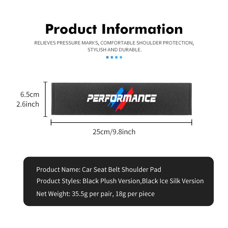 LXXM7 Car Anti-Slip Seat Belt Padding Protector for Driving For BMW E36 E39 E87 E60 E46 E53 E90 F10 F20 F25 F30 X3 X5
