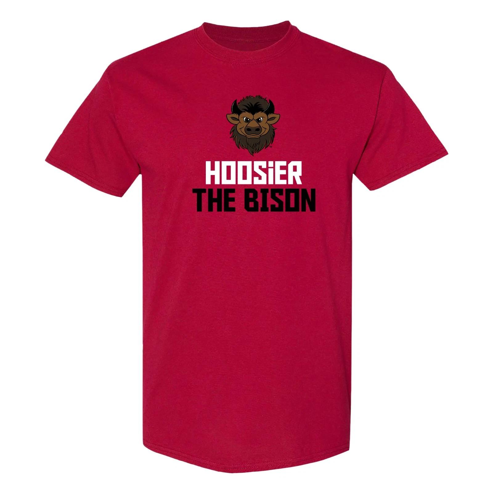 Indiana Hoosiers Squared Off Bison T-Shirt - Cardinal XL