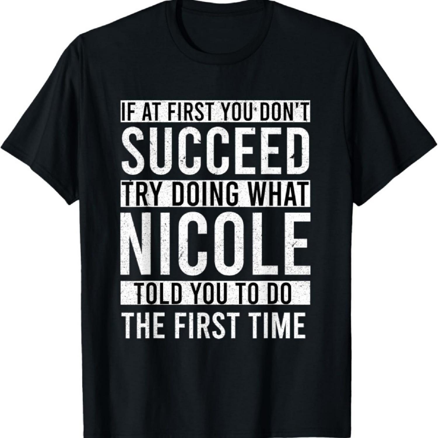 NICOLE Gifts Name Personalized Birthday Present Funny NICOLE T-Shirt XXXXXL чёрный