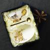 Coffee cup small exquisite set ceramic British afternoon tea cup bone china flower tea cup European cup saucer high value