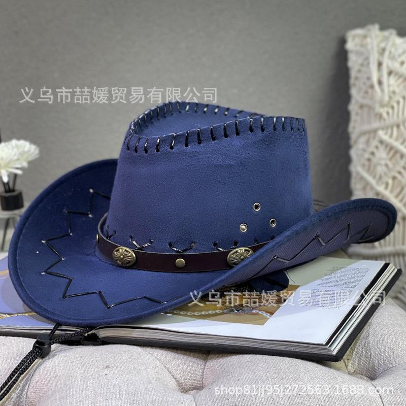 Totem thin belt western cowboy hat men's and women's spring and summer outdoor travel mountaineering fashion show top hat