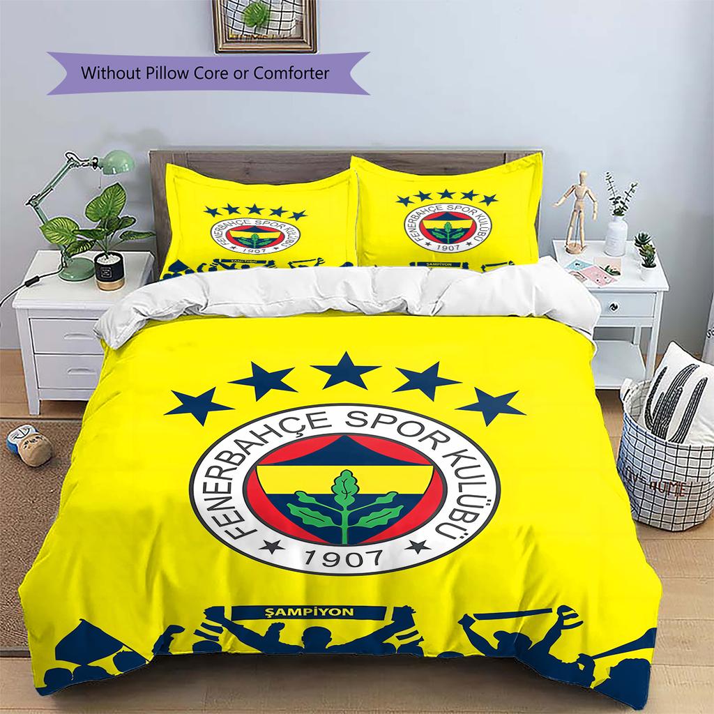 Sportovní klub Fenerbahce, Povlečení se vzorem FCSB, Sada přikrývek Povlak na přikrývku Povlak na polštář Domov Narozeninový dárek (1 * povlak na peřinu + 2 * povlak na polštář, bez jádra)