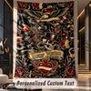 Skull Gothic (64) Theme Custom Tapestry Personalized Custom Name Text Wall Hanging Tapestry Home Decor Background Cloth