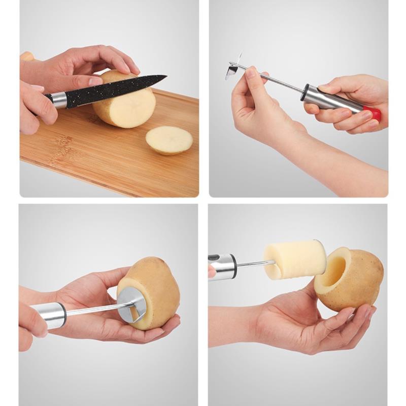 Trapano per verdura e frutta con manico ergonomico antiscivolo Denucleatore Carota