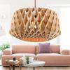 40cm Wooden Chandelier E26/E27 Wooden/Black Veneer Ceiling Light Southeast Asian Japanese Style for Hotel Bedroom Restaurant