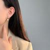 Heavy Industry Two-color Rear-hanging Water Drop Earrings for Women Fashionable and Handsome All-match New Ear Dresses