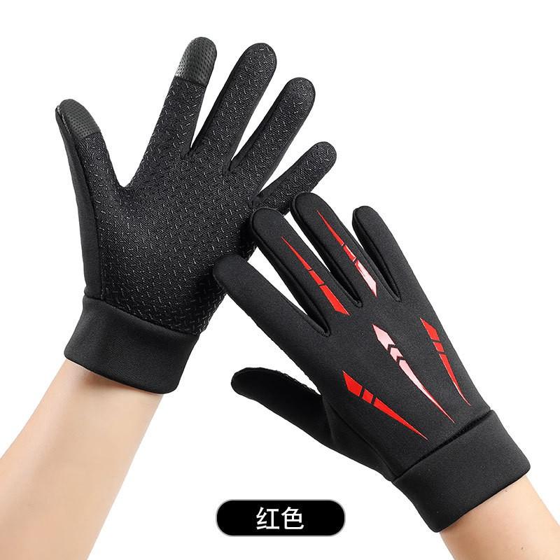 Winter Warm Fleece-Lined Windproof Touchscreen Gloves Men Outdoor Cycling Driving Anti-Slip Durable