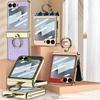 GKK For Samsung Galaxy Z Flip7 FE 5G/Z Flip6 5G Case Magnetic Hinge Protection PU+PC Kickstand Phone Cover