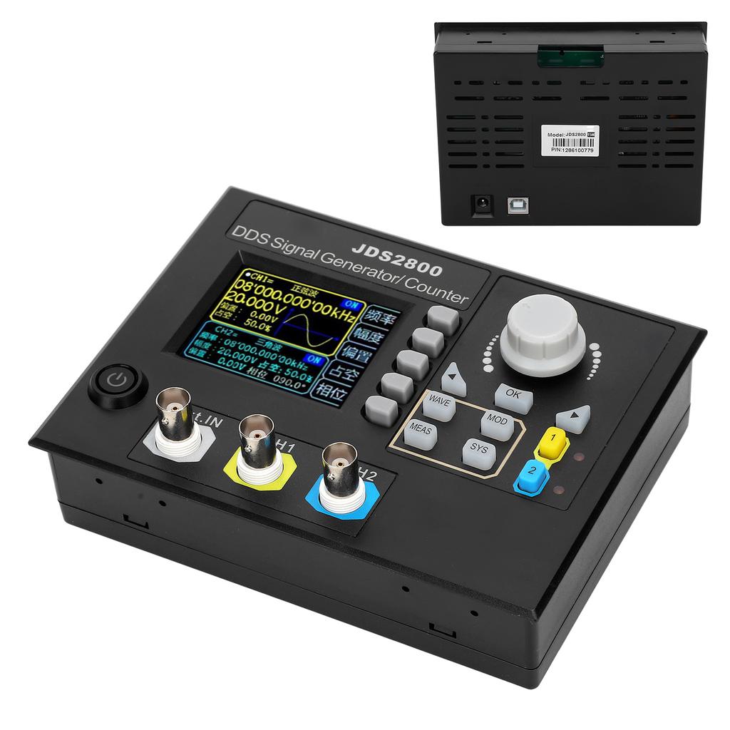 JDS2800 15MHz Function Signal Generator 2.4in LCD DDS Dual Channel Signal Source