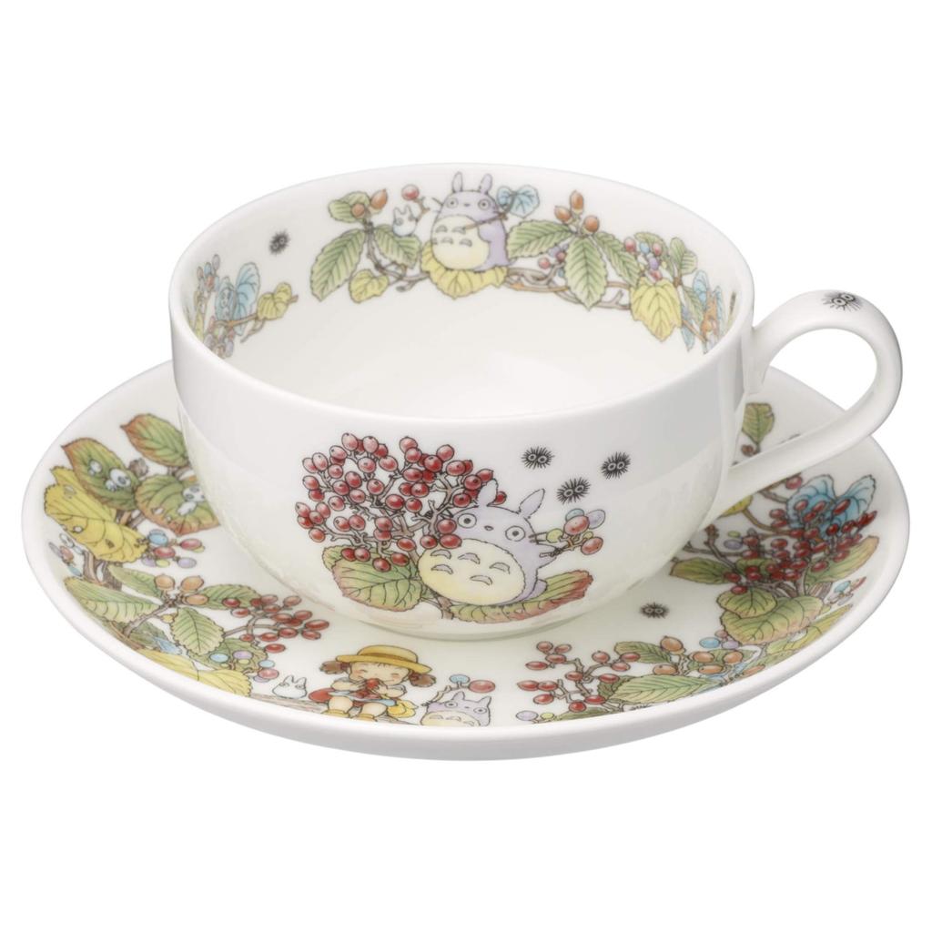 Noritake Milk Tea Cup Saucer 325cc My Neighbor Totoro Gamami Edition Microwave Safe 1 Customer Bone China & T97285A/4660-5