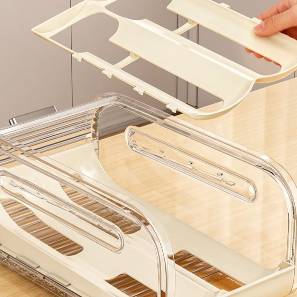 Double-layer Automatic Rolling Egg Holder Plastic Egg Dispenser Egg Storage Racks Refrigerator