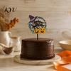 Party Favors for Halloween Cake Topper, Acrylic Castle Bat Skull Cupcake Decoration Party, Decorations Spooky Birthday Insert with Pumpkin Ghost,