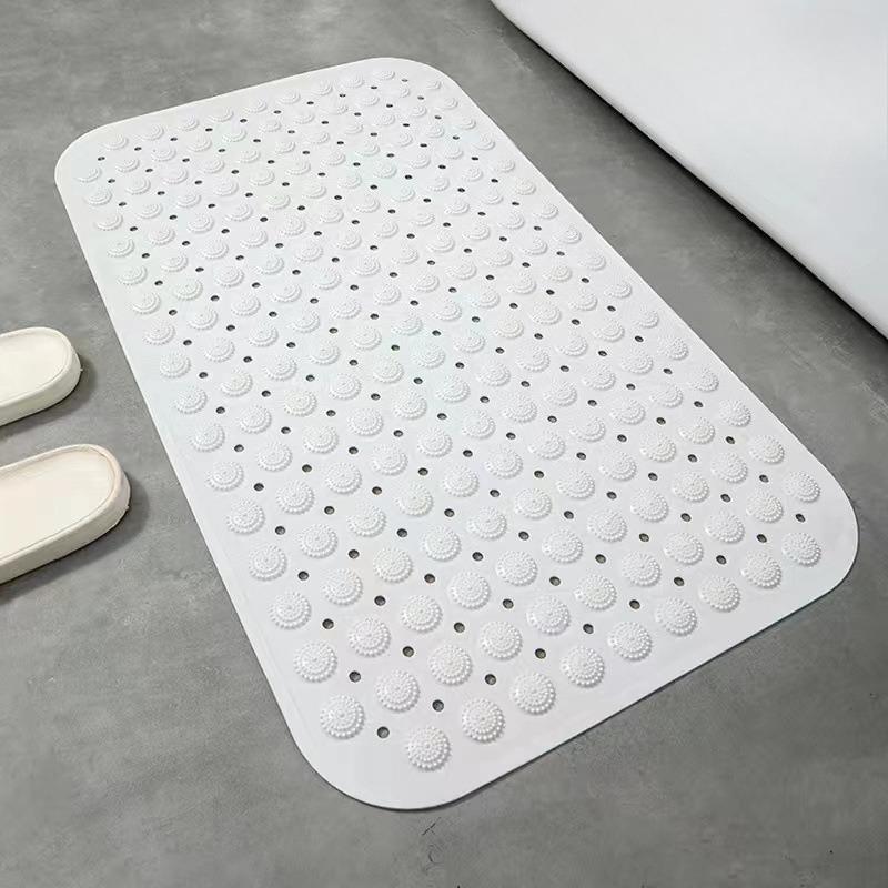 

Противоскользящий коврик для ванной - Массажная подушка для ног для душа, ванны и туалета, Безопасный напольный коврик 57x88cm белый