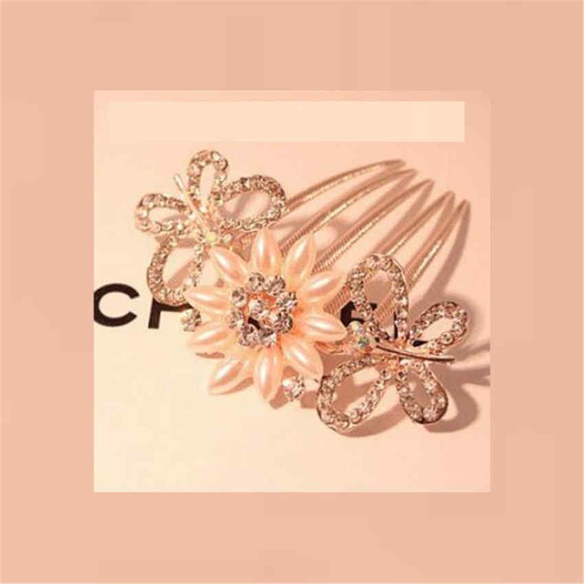 Women Jewelry Headdress Hair Comb Clip Hair Accessories Wedding Party Hair Jewelry 6
