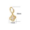 2026 Französische Klassische Perlmutt Kleeblatt Hängeohrringe - Elegante Zirkonia Einarbeitungs Ohrstecker für Damen Leichter Luxus Schmuck