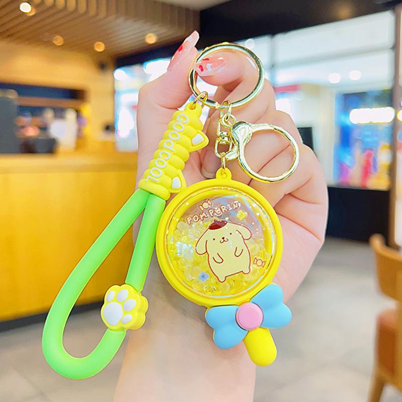 Cute Cartoon Cat Scented Bead Keychain Long Lasting Fragrance Backpack Charm Creative Small Gift Pendant