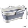 Portable Rectangular Folding Mop Bucket - Large, Thickened, Multi-functional Plastic for Car Wash & Mopping